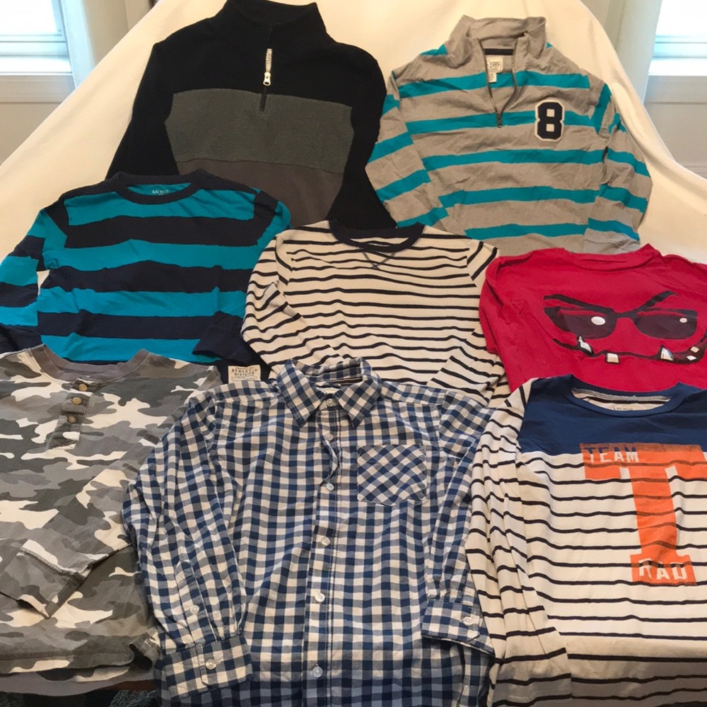Boys Long Sleeve Tops, Size 10/12